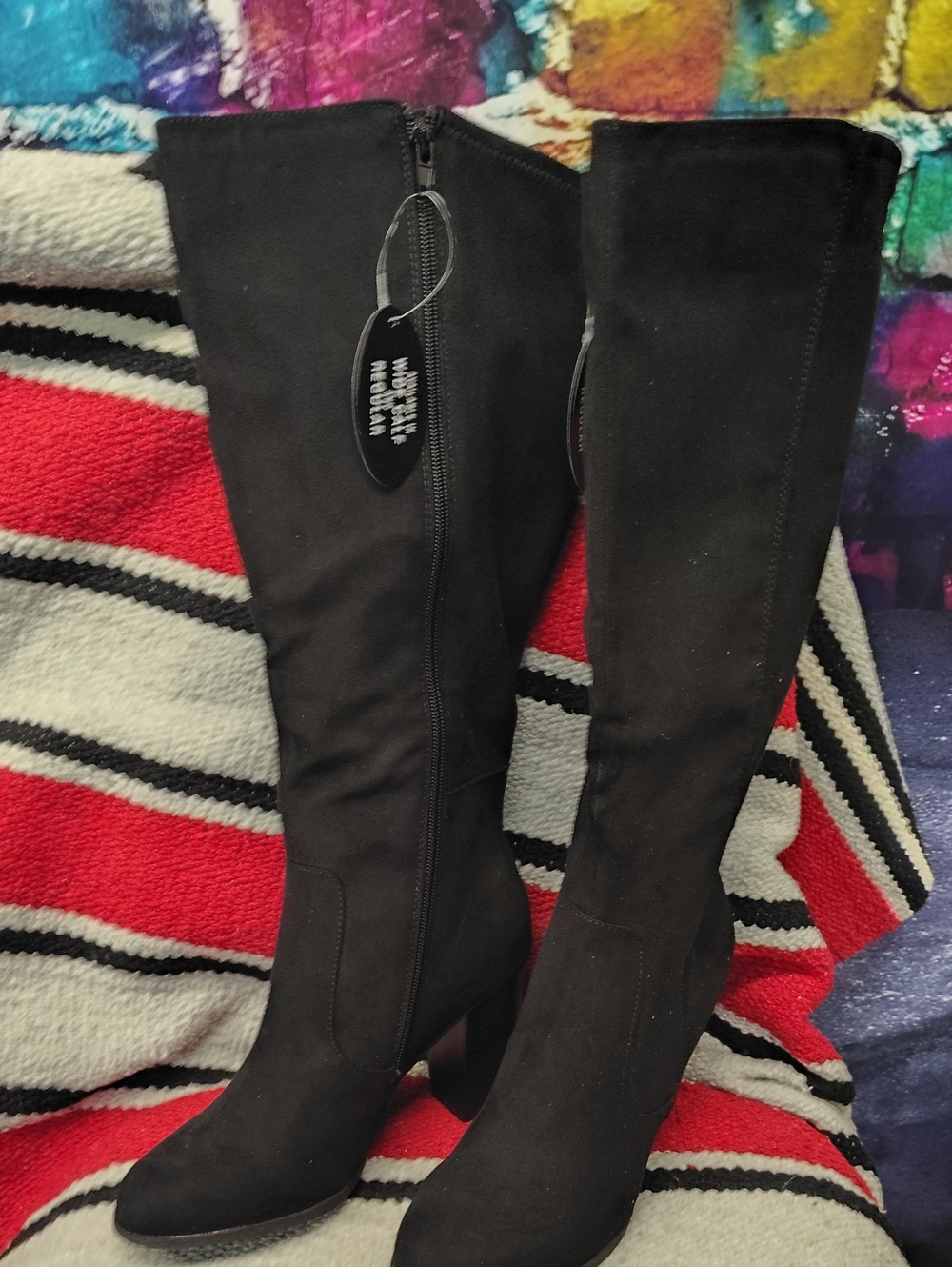 Style & Co. Black Over-the-Knee Suede-Look Boots